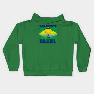 Parapente Brasil - Paraglide Brazil - Grunge Kids Hoodie